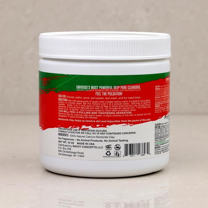 Mayan Magic Mud Powerful Deep Pore Cleansing Facial and Body Mask 100 Percent Pure Premium Calcium Bentonite Clay Treats Acne Breakouts Blackheads and Oily Skin 909 g - Image 2