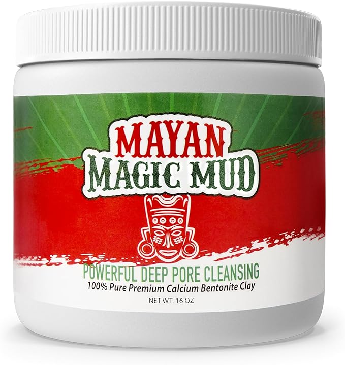 Mayan Magic Mud Powerful Deep Pore Cleansing Facial and Body Mask 100 Percent Pure Premium Calcium Bentonite Clay Treats Acne Breakouts Blackheads and Oily Skin 909 g - Image 1