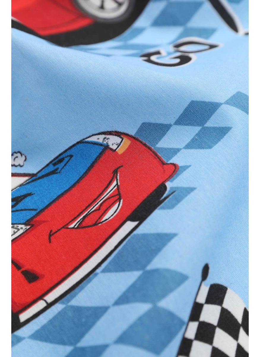 Favora - Ranforce Car Patterned Single Duvet Cover Set - Image 1