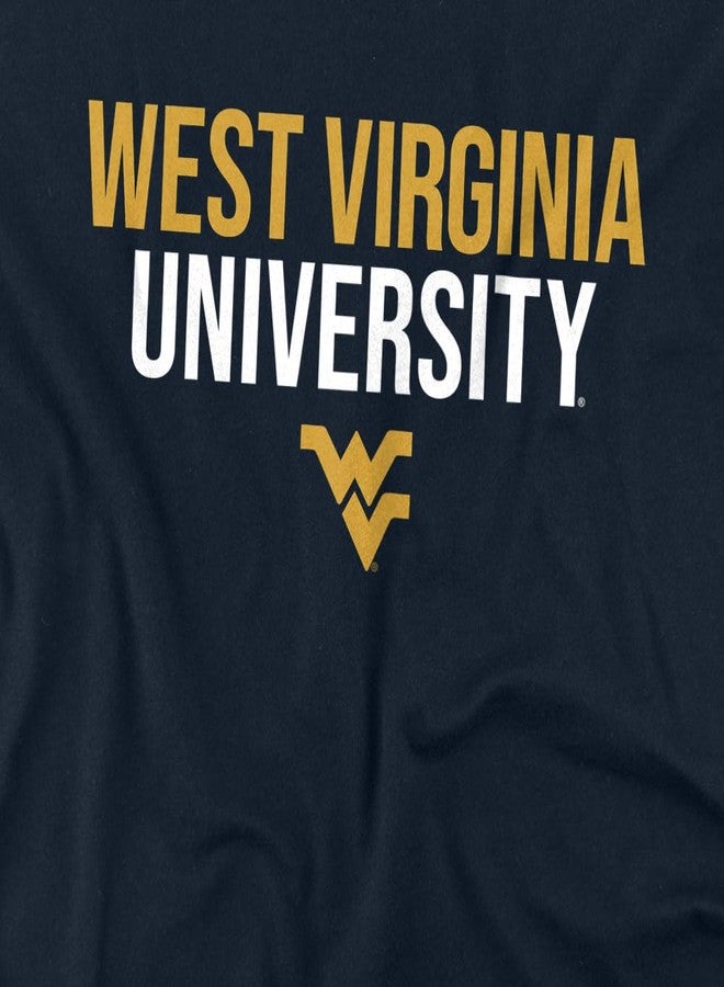 LOGOVISION West Virginia University Official Stacked Unisex Adult T Shirt,Navy, Large - Image 3