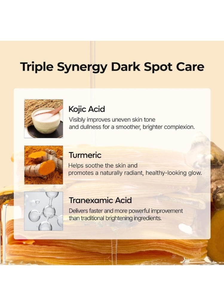 دكتور ميلاكسين مجموعة Dr. Melaxin TX Kojic Acid Turmeric من 3 قطع – تونر بادز وبخاخ وسيروم للتقشير والتفتيح والعناية بالبقع الداكنة - Image 4