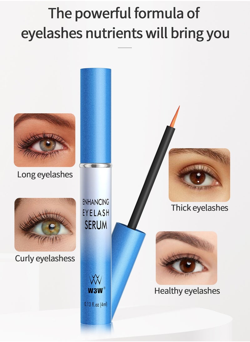 W3W - Advanced Eyelash Serum for Thicker, Longer Eyelashes and Eyebrows - Grow Luscious Lashes with Brow Enhancer (4 mL) - Image 1