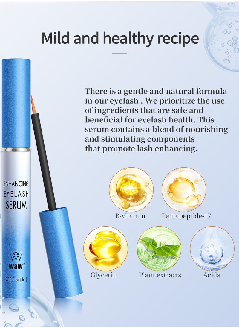 W3W - Advanced Eyelash Serum for Thicker, Longer Eyelashes and Eyebrows - Grow Luscious Lashes with Brow Enhancer (4 mL) - Image 1