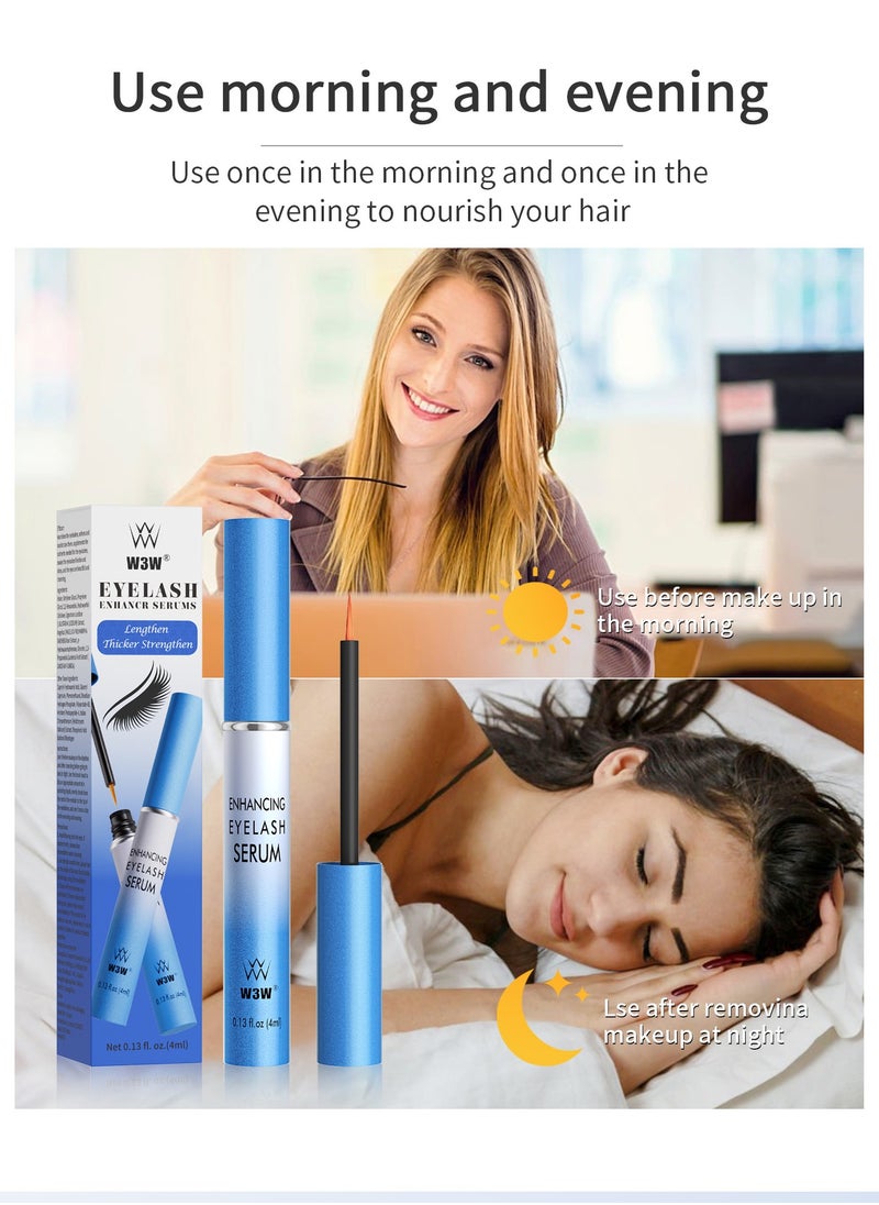 W3W - Advanced Eyelash Serum for Thicker, Longer Eyelashes and Eyebrows - Grow Luscious Lashes with Brow Enhancer (4 mL) - Image 1