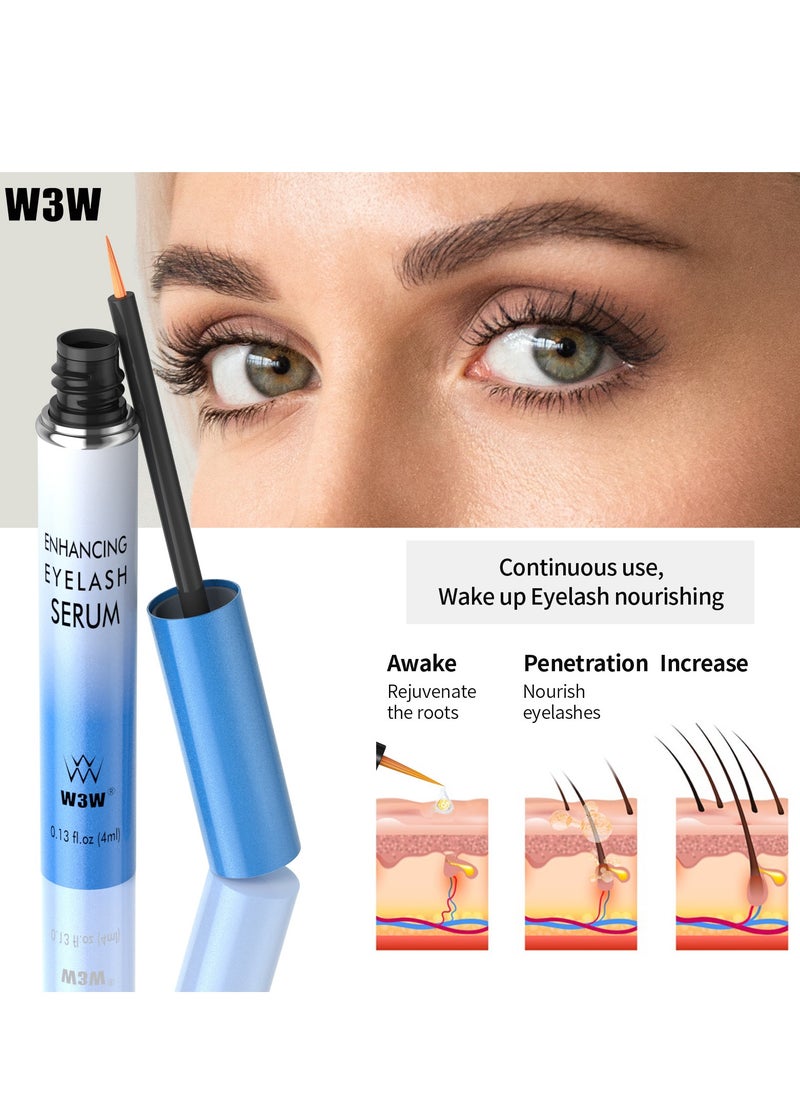 W3W - Advanced Eyelash Serum for Thicker, Longer Eyelashes and Eyebrows - Grow Luscious Lashes with Brow Enhancer (4 mL) - Image 1
