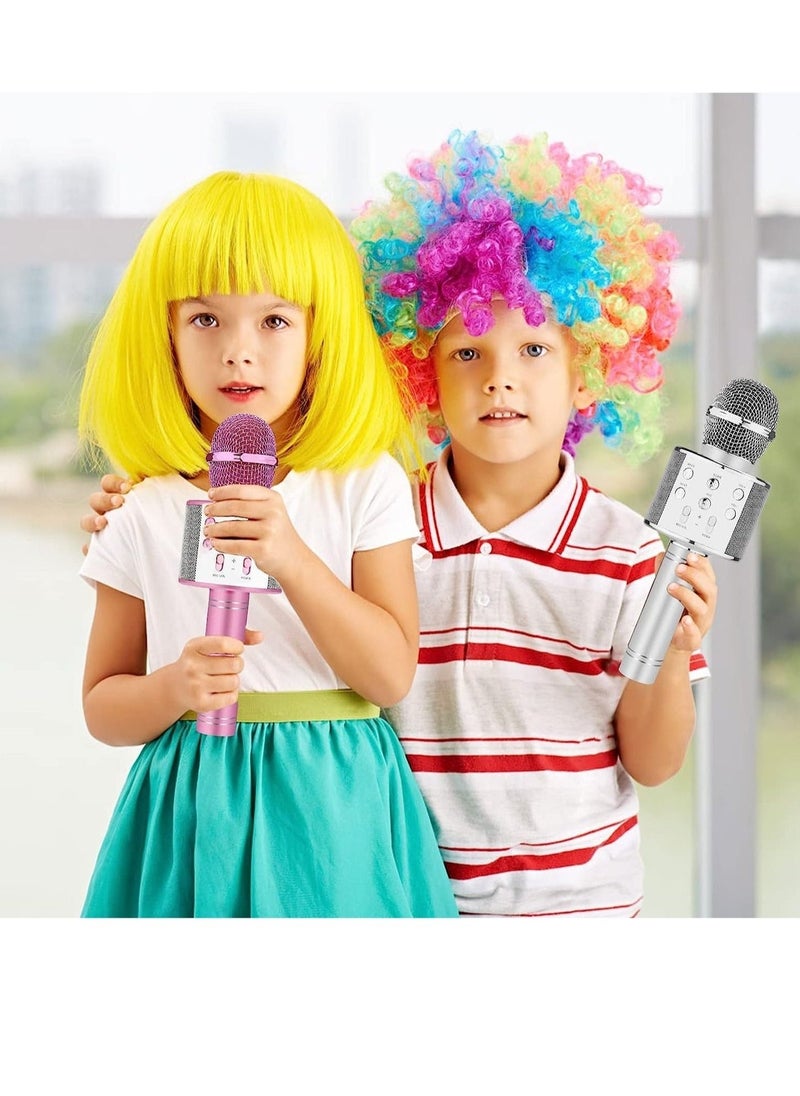 Generic Karaoke Microphone for Kids Adults,Portable Bluetooth Microphone for Singing,Professional Voice Changer Blue Microphone Wireless,Birthday Gifts for 3 4 5 6 7 8 + Year Old Boys Girls  - Image 5