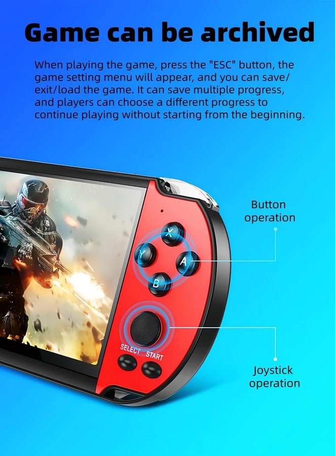 JXD 5.1-inch Multi-function Game console Built-in Classic Retro Games Arcade Video Music E-book Recording TV output Handheld Game Console Portable Game System Birthday/Christmas gift - Image 4