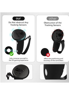 SYOSI Silicone Cover Set Compatible with Meta Quest 3 Accessories VR Silicone Face Cover VR Shell Cover Controller Grips Accessories Protective Lens Cover VR Accessories Protective Cover  - Image 2