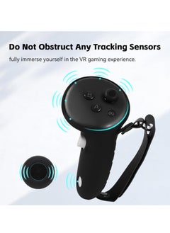 SYOSI Silicone Cover Set Compatible with Meta Quest 3 Accessories VR Silicone Face Cover VR Shell Cover Controller Grips Accessories Protective Lens Cover VR Accessories Protective Cover  - Image 3