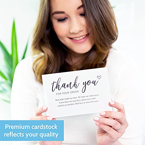 T MARIE 50 Extra Large 4x6 Thank You Cards Small Business Supplies for Boutique Shops - Thanks For Your Order and Thank You For Supporting My Small Business - Image 4