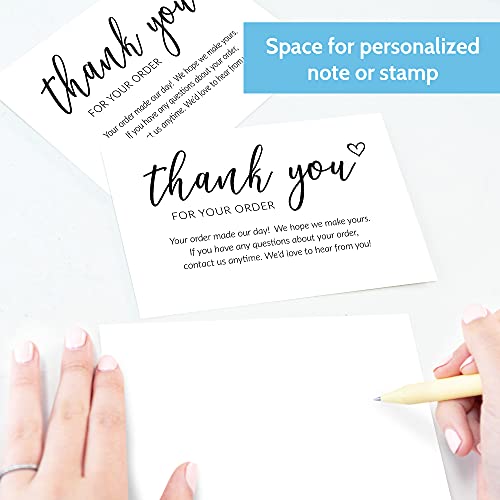T MARIE 50 Extra Large 4x6 Thank You Cards Small Business Supplies for Boutique Shops - Thanks For Your Order and Thank You For Supporting My Small Business - Image 5