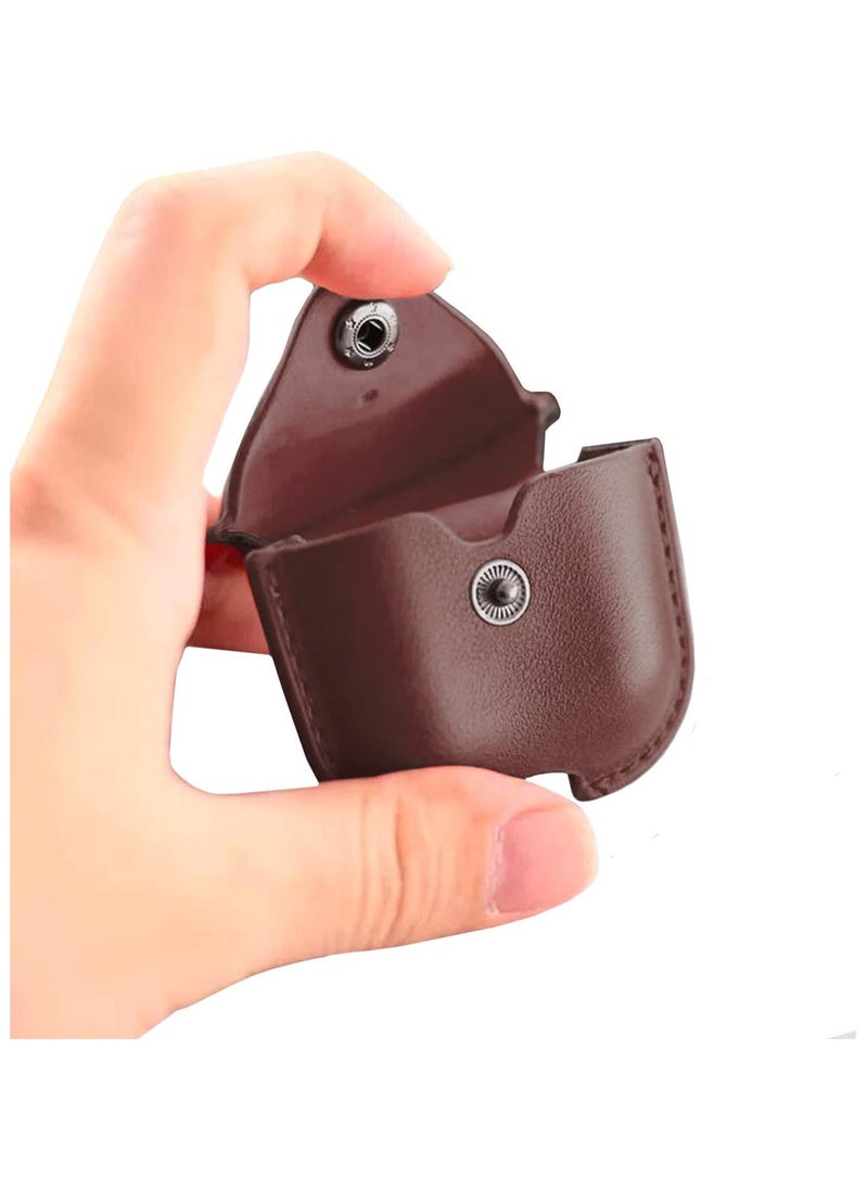 SNW - Charging Case Cover for Air Pods 1/2, Leather Case with Secure Snap-Fastener Compatible with Apple AirPods 1/2 Generation Charging Case - Image 1