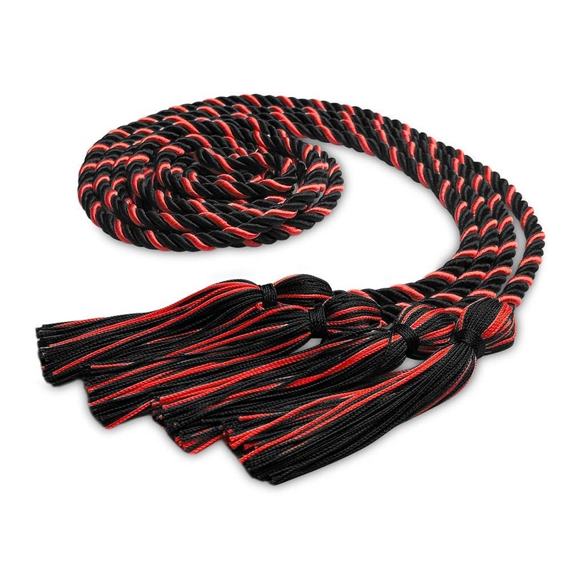 Endea Graduation Double Honor Cord TwoColor BlackRed