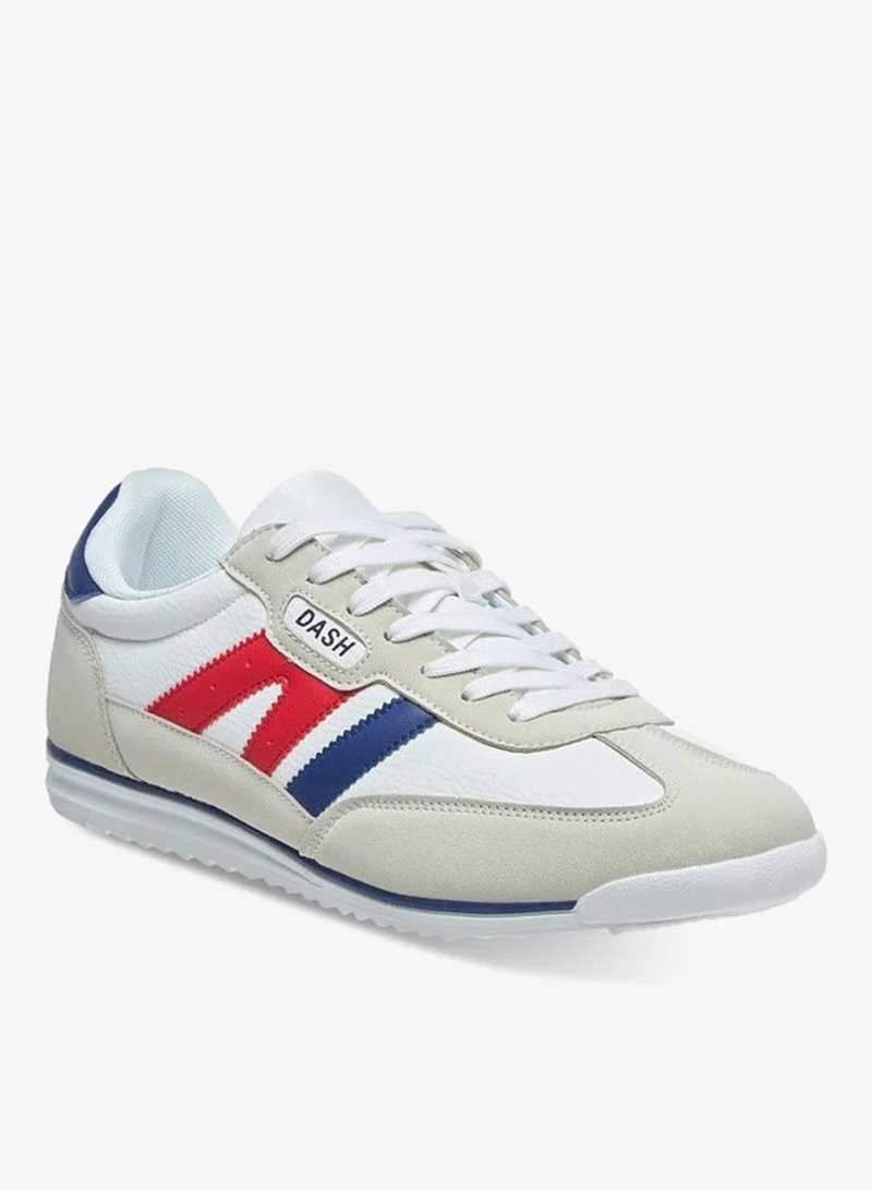 Dash Men's Logo Detail Sports Shoes with Lace-Up Closure