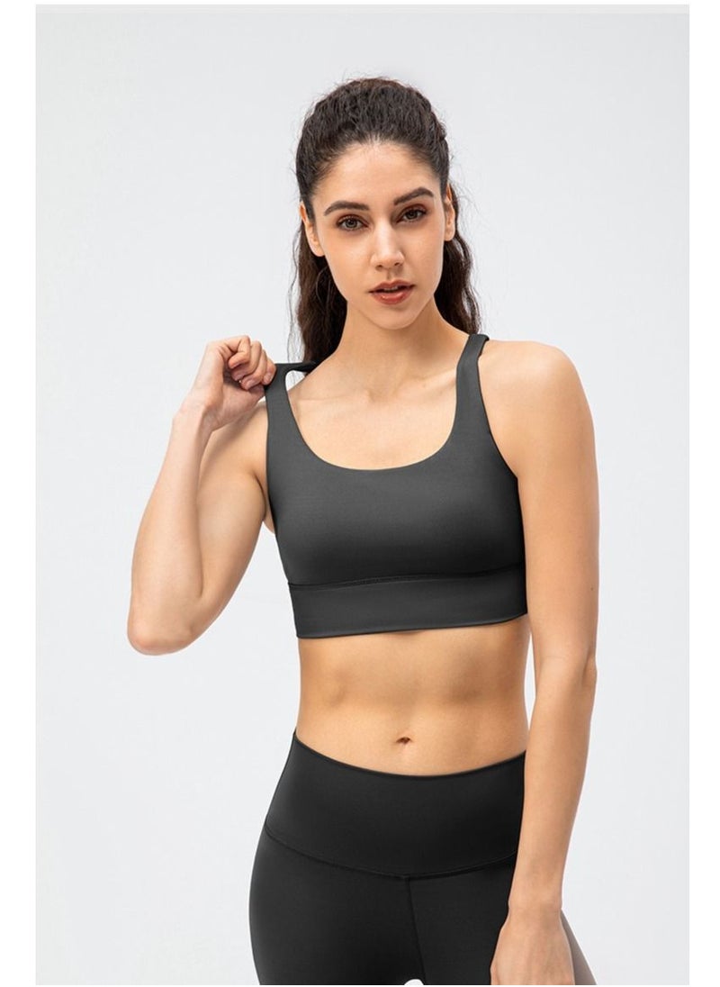 Loquat New  nylon shock gathering running bra yoga vest  - Image 1
