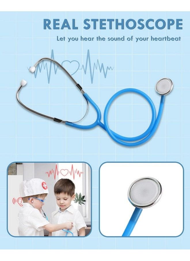 Lehoo Castle - Doctor Kit For Kids Realistic 36Pcs Kids Doctor Kit Wooden Doctor Pretend Playset For Toddlers 35 Medical Kits Toy For Boys Girls With Doctor Bag Stethoscope Syringe - Image 1