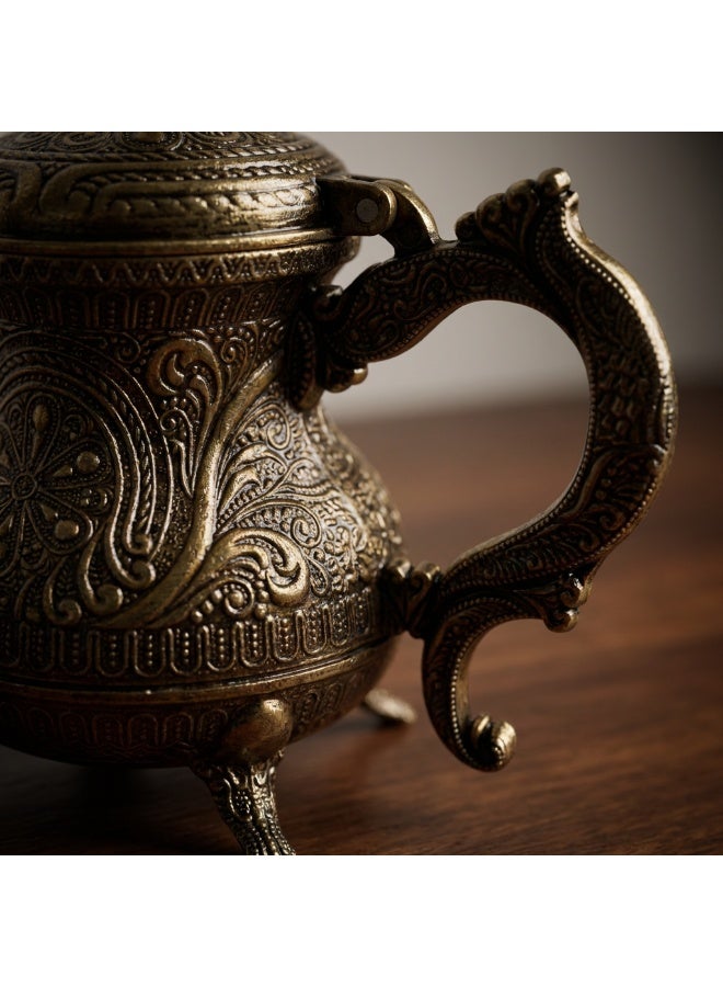 Acar 0.85L Ottoman Turkish Hand Embroidered Copper Teapot - Image 5