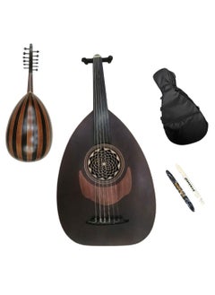 Al-Karz Music Premium Solid Musical Oud with Spruce Top and Mahogany Back with Padded Bag and Two Pyramid Picks 