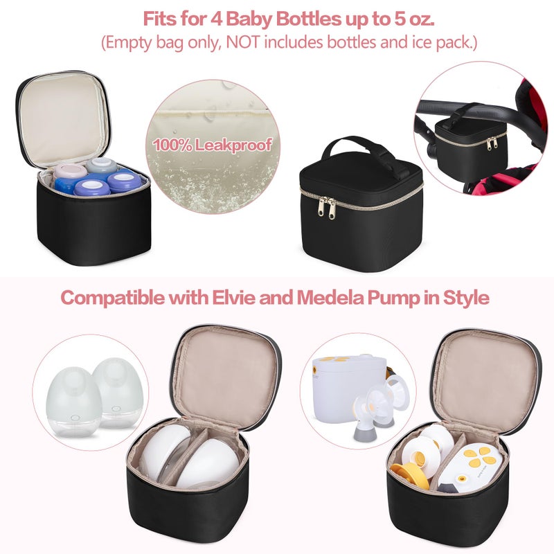 Fasrom Wearable Breast Pump Bag Backpack With Cooler and Tote, Compatible With Momcozy, Medela and Elvie Hands Free Pumps, Black (Patent Design) - Image 2