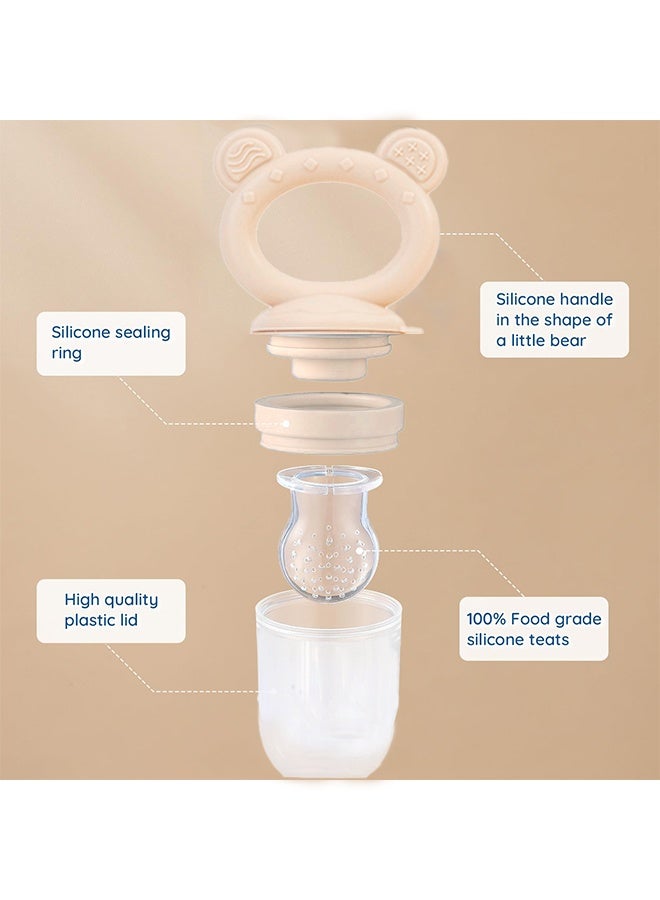 TTESL 2 pcs Anti-Drop Baby Fruit Feeder & Breastmilk Popsicle Molds for Teething with Lids, The Perfect Food Feeder, Teether Pacifier, Easy-to-Clean Silicone Feeder Teethers, Extra Silicone Clips - Image 5