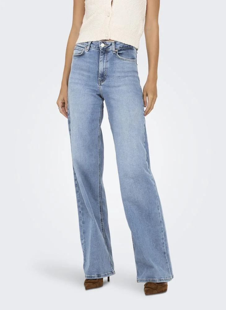 Only Casual High Waisted Wide Leg Jeans