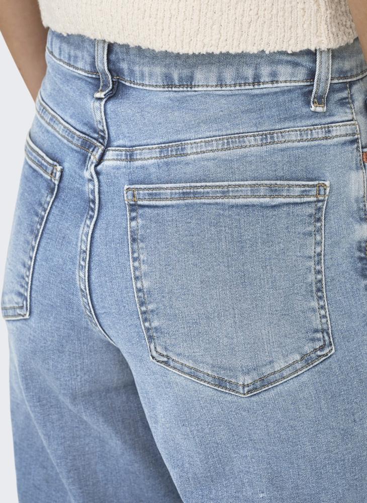 ONLY Casual High Waisted Wide Leg Jeans - Image 4