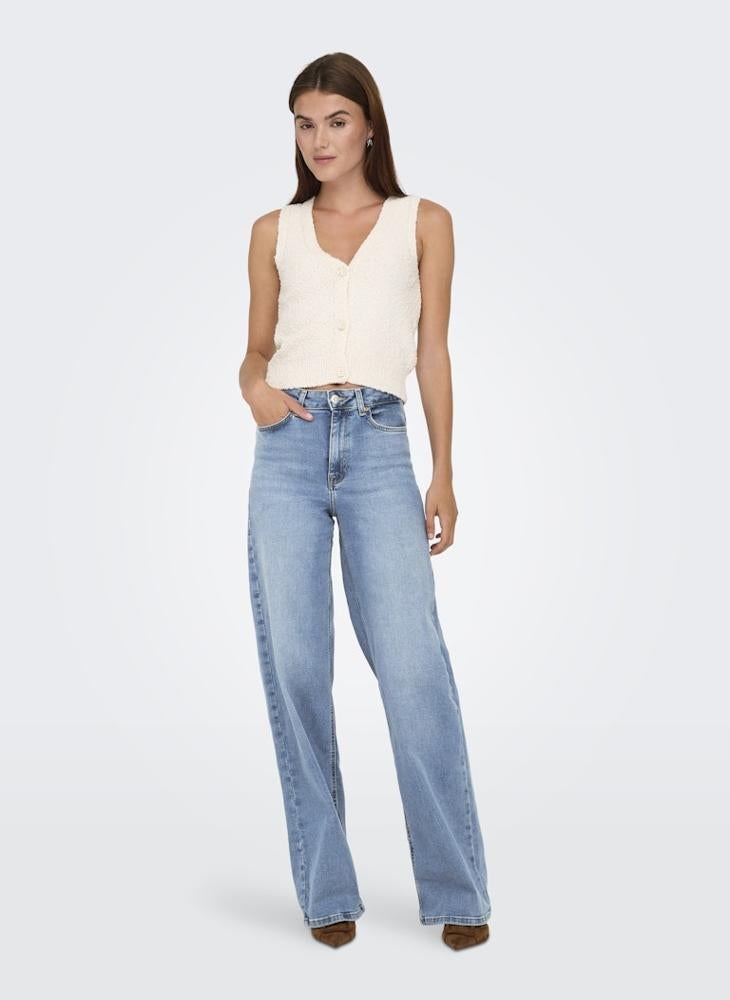 ONLY Casual High Waisted Wide Leg Jeans - Image 5