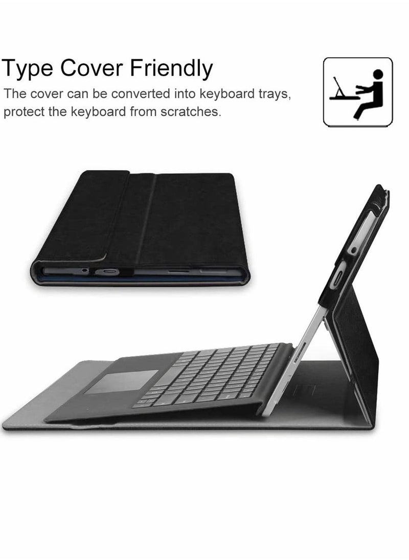 غطاء واقي لـ Surface Go 3 2021/Surface 2 2020/Surface 2018 مع حامل قلم متعدد الزوايا، محفظة، غطاء أعمال متوافق مع نوع لوحة المفاتيح - Image 3
