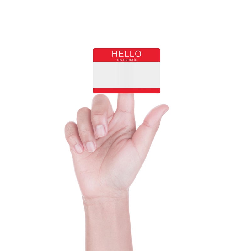 Hybsk Hello My Name is Blue Name Tag Identification Stickers 3-1/2â€ x 2-3/8â€ Total 200 Labels Per Roll (Red) - Image 4