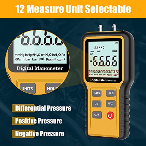 BTMETER Manometer, Air Pressure Meter - Image 3