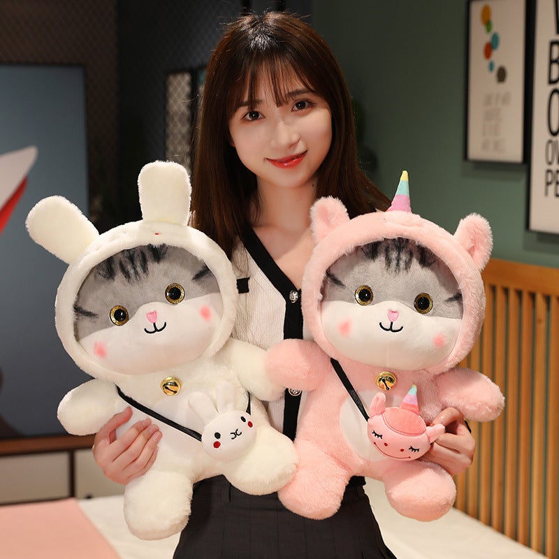 Cute Transformable Cat Plush Toy Stuffed Animal Doll Pillow Birthday Gift - Image 4