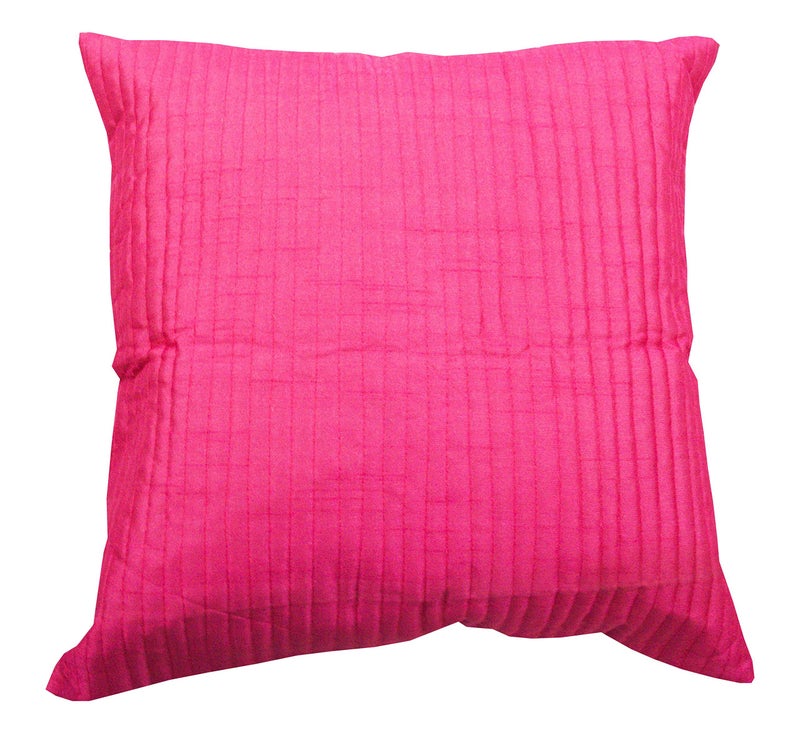 Urvaan Silk Quilted Solid Cushion Covers, 16 x 16 Inch, Multicolour, Set of 5 - Image 5