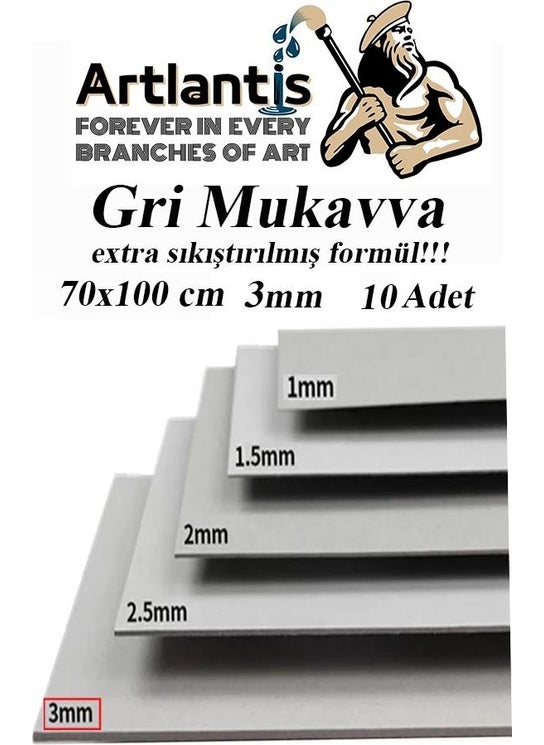 Cardboard Gray 3 mm 70X100 cm 10 Pieces Hard Cardboard Extra Compressed 70*100 Cardboard Gray Color 10 Pieces