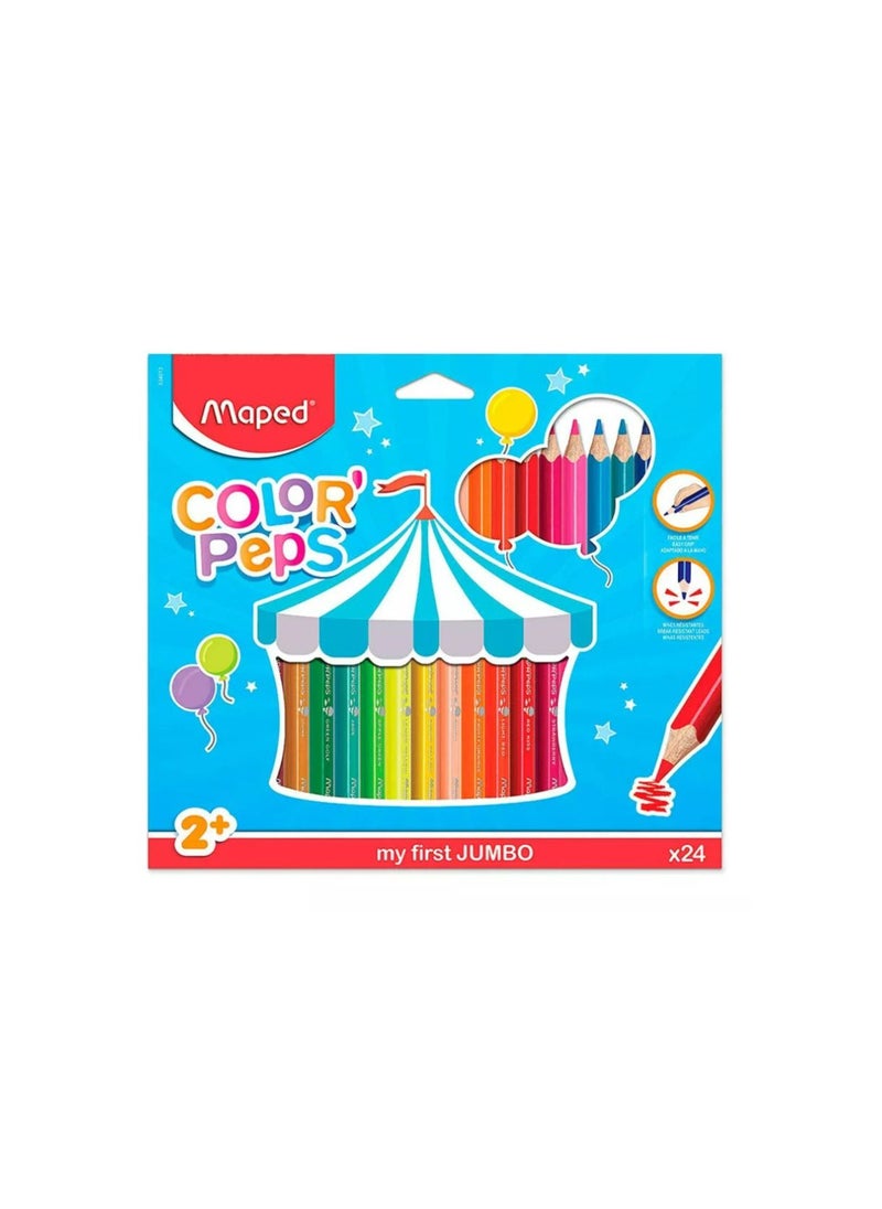 Color Pencil Peps Jumbo 24 Colors - pzsku/ZED3177EC6CC320623A4CZ/45/_/1659201074/f3d5c45e-fda8-4952-8912-ea2be150f83a