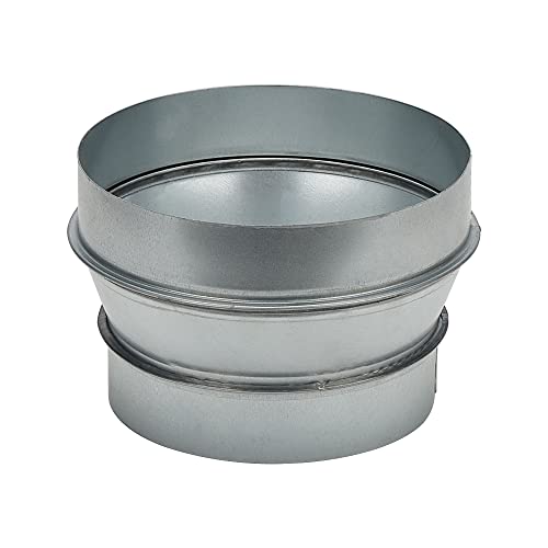 A-KARCK Air Duct Reducer 7" to 6", Round Duct Adapter Galvanized Steel for Inline Ventilation System, Connect Pipe with Duct Fan or Dryer Vent - Image 1