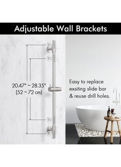 KES Shower Slide Bar 30-Inch with Adjustable Handheld Shower Head Holder for Bathroom Wall Mount SUS 304 Stainless Steel Brushed Finish, F209S78DG-BS - pzsku/ZED318FEAC371FC7E46B1Z/45/_/1731078148/2a535ef0-a2fc-44f5-b022-1a07667a5d9b