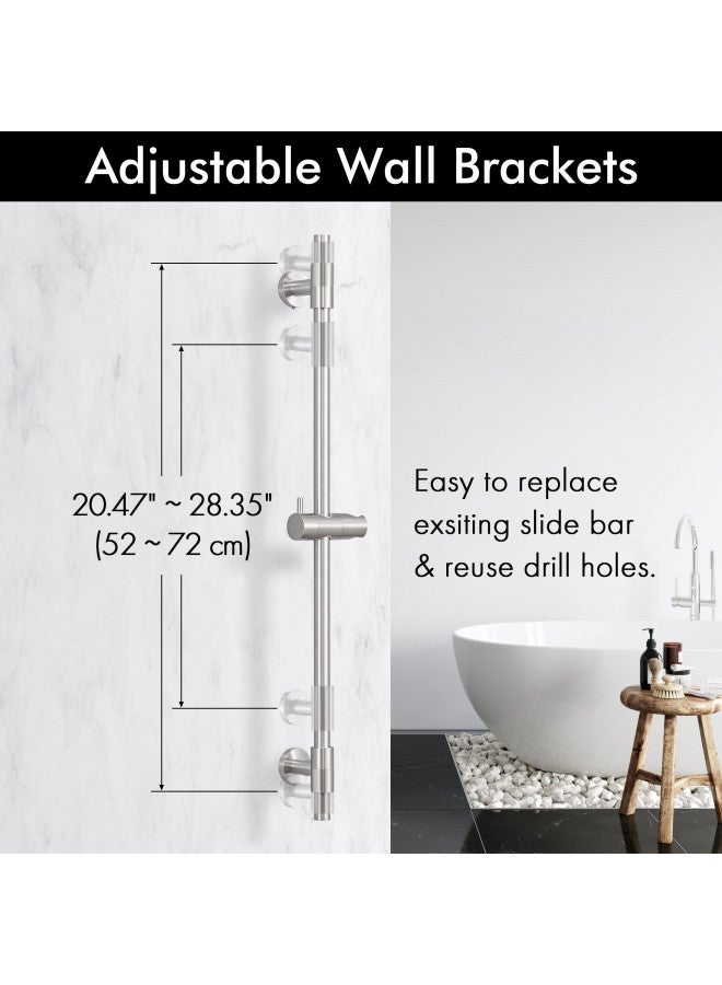 Kes KES Shower Slide Bar 30-Inch with Adjustable Handheld Shower Head Holder for Bathroom Wall Mount SUS 304 Stainless Steel Brushed Finish, F209S78DG-BS - Image 2