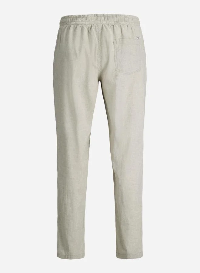 JACK & JONES Men Lightweight Linen Joggers