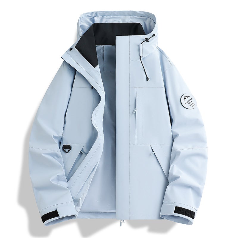 Same Style Three-In-One Jacket Couple Two-Piece Jacket Windproof And Waterproof Couple Mountaineering - Image 1