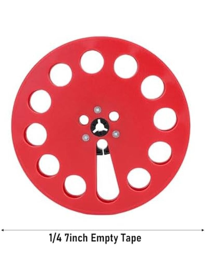 Red Plastic Empty Take Up Reel 7 Inch 12 Holes for ReVox Tape Player Opening Machine Part - Image 3
