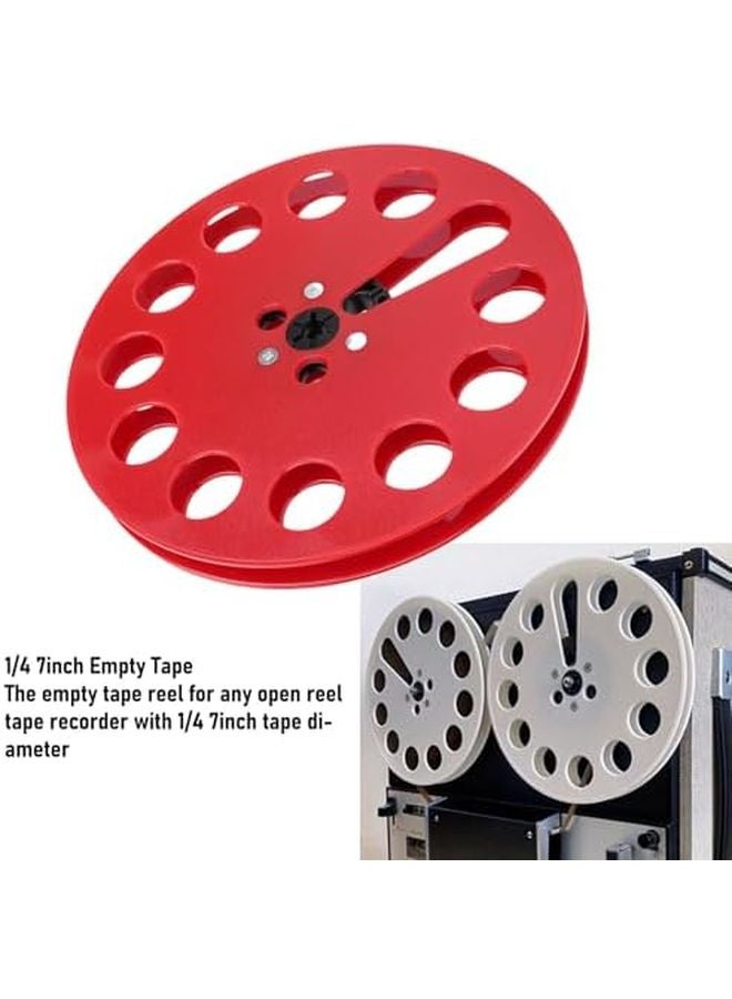 Red Plastic Empty Take Up Reel 7 Inch 12 Holes for ReVox Tape Player Opening Machine Part - Image 5
