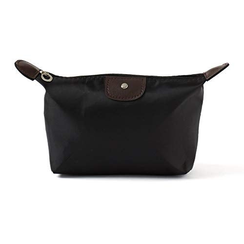 THE QUIRK BOX Travel Pouch Toiletry Bag Cosmetic Pouch Travel Organizer Travel Kit - Plain - Black - Set of 2 - Image 2