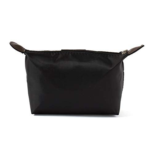 THE QUIRK BOX Travel Pouch Toiletry Bag Cosmetic Pouch Travel Organizer Travel Kit - Plain - Black - Set of 2 - Image 3