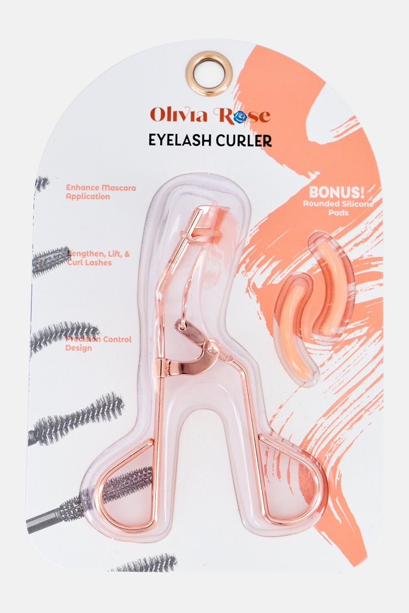 Olivia Rose Stainless Steel Eyelash Curler With Silicone Pads, Rose Gold - Image 1