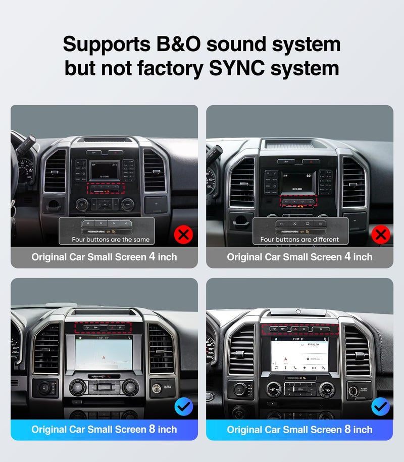 AINAVI for Ford F150 Radio Stereo Upgrade 2015-2020,F250 F350 F450 Super Duty 2017-2022,10.33inch Touchscreen Wireless Carplay Android Auto GPS Navigation 5GWiFi SWC 4G+64G Head Unit Replacement - Image 3