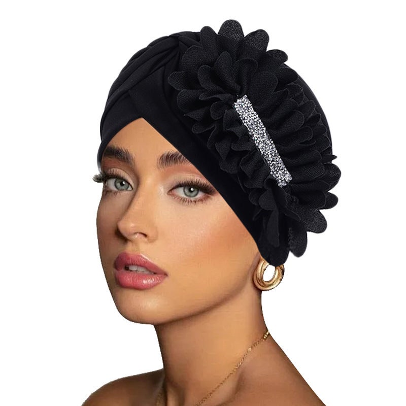 New Muslim Turban Cap Adjustable Space Layer Braid Drill Hat - Image 2