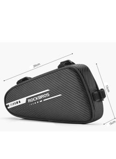 Rockbros Bike Triangle Bag Waterproof Bike Bag Bicycle Bag Storage for MTB Road  Cycling Accessories (black)  - Image 2