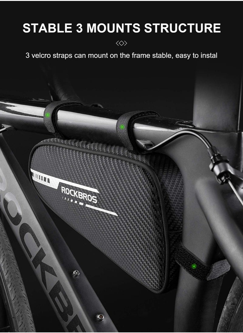 Rockbros Bike Triangle Bag Waterproof Bike Bag Bicycle Bag Storage for MTB Road  Cycling Accessories (black)  - Image 5