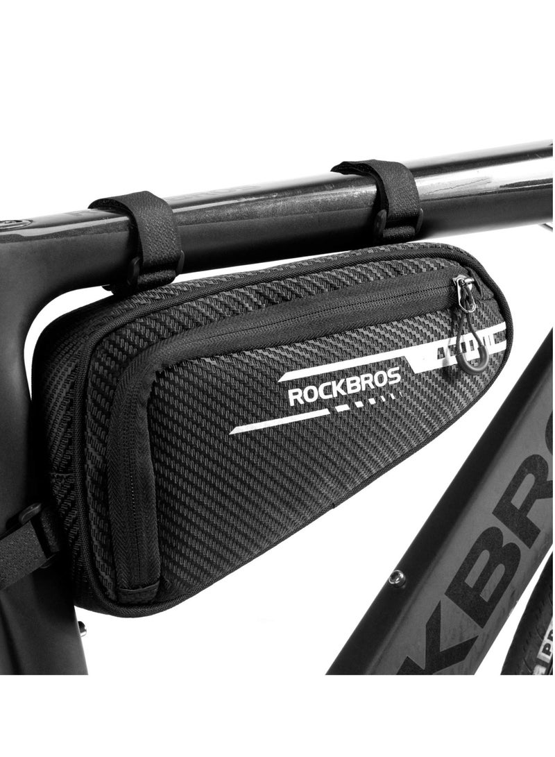 روكبروز حقيبة تخزين مثلثة للدراجة لملحقات ركوب الدراجات على الطرق MTB (أبيض) - Image 2