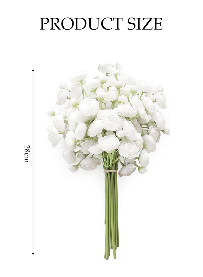 DUNISO زهور صناعية، باقات زهور الكاميليا المزيفة، زهور حرير محاكاة، زهور مزيفة زخرفية DIY، متينة، سهلة العناية، لفندق، منزل، مكتب، مطبخ، زفاف، ديكور مزرعة - Image 2